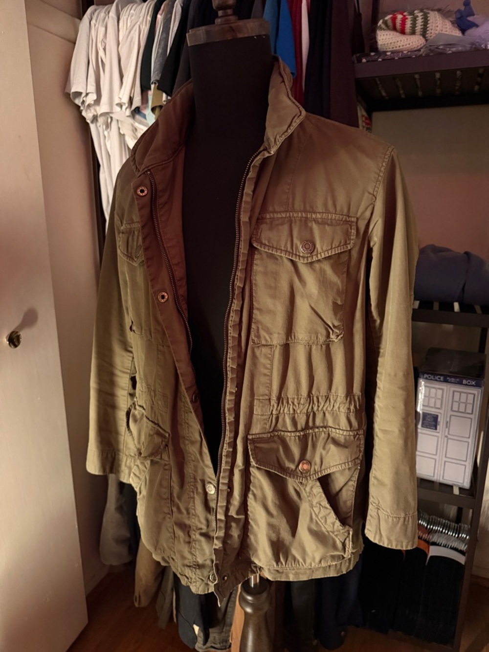 VINCE Womans Broken Twill Army Coat - Small - TASM Andrew Garfield Alt
